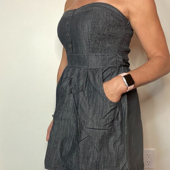 Strapless Jean Dess, charcoal - Picture 3 of 5
